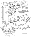 Section Diagram and Parts List for MTH22GRERAD  General Electric Refrigerator