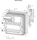 FRESH FOOD DOOR Diagram and Parts List for MTX18BASERAD  General Electric Refrigerator