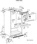 CABINET PARTS Diagram and Parts List for MTX18BASERAD  General Electric Refrigerator