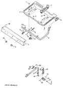 Section Diagram and Parts List for LGB116GPT1WH  General Electric Range