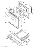 Section Diagram and Parts List for LGB146GET1WH  General Electric Range