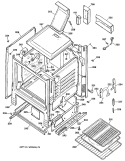 Section Diagram and Parts List for LGB146GET1WH  General Electric Range