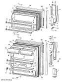 Section Diagram and Parts List for MTE16EASFRWH  General Electric Refrigerator