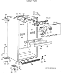 CABINET PARTS Diagram and Parts List for MTH18EASNRWH  General Electric Refrigerator