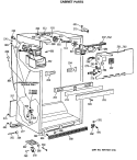 CABINET PARTS Diagram and Parts List for MTX18GASERAD  General Electric Refrigerator