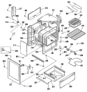 Section Diagram and Parts List for LEB356GS1BB  General Electric Range