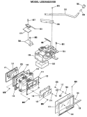 Section Diagram and Parts List for LEB356GS1BB  General Electric Range