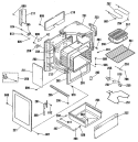 Section Diagram and Parts List for LEB327GT1WW  General Electric Range