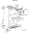 CABINET PARTS Diagram and Parts List for MTX21EASMRAD  General Electric Refrigerator