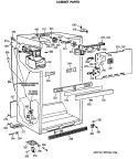 CABINET PARTS Diagram and Parts List for MTX21GASMRWW  General Electric Refrigerator