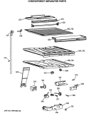 COMPARTMENT SEPARATOR PARTS Diagram and Parts List for MTX21GASMRWW  General Electric Refrigerator