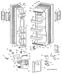 Section Diagram and Parts List for MSG22GRSCWH  General Electric Refrigerator
