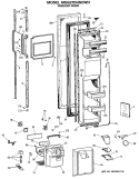 FREEZER DOOR Diagram and Parts List for MSG27DHSCWH  General Electric Refrigerator
