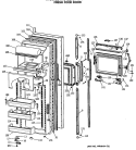 FRESH FOOD DOOR Diagram and Parts List for MSG27DHSCWH  General Electric Refrigerator