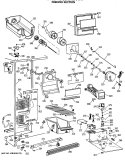 FREEZER SECTION Diagram and Parts List for MSG27DHSCWH  General Electric Refrigerator