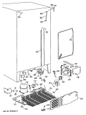 Section Diagram and Parts List for MSG27DHSCWH  General Electric Refrigerator