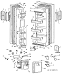 Section Diagram and Parts List for MSK22GRSCAD  General Electric Refrigerator