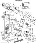 FREEZER SECTION Diagram and Parts List for MSK27DHSCAD  General Electric Refrigerator