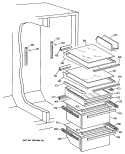 Section Diagram and Parts List for MSK27DHSCAD  General Electric Refrigerator