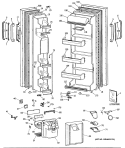 Section Diagram and Parts List for MSX22GRSMAD  General Electric Refrigerator