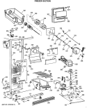 FREEZER SECTION Diagram and Parts List for MSX22GRSMAD  General Electric Refrigerator