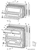 Section Diagram and Parts List for MTX14EYSDRWH  General Electric Refrigerator