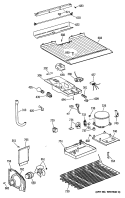 Section Diagram and Parts List for MTX14EYSDRWH  General Electric Refrigerator