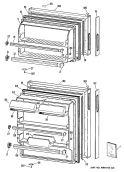 Section Diagram and Parts List for MTX14EYSFRAD  General Electric Refrigerator