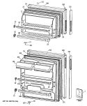 Section Diagram and Parts List for MTX16BYSDRWH  General Electric Refrigerator