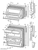 Section Diagram and Parts List for MTE16EASJRWH  General Electric Refrigerator