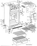 Section Diagram and Parts List for MTE16EASJRWH  General Electric Refrigerator