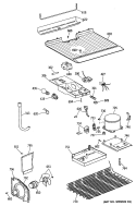 Section Diagram and Parts List for MTE16EASJRWH  General Electric Refrigerator