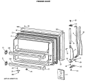 FREEZER DOOR Diagram and Parts List for MTE18EASSRWH  General Electric Refrigerator