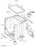 CABINET Diagram and Parts List for BJLR473GT0WW  General Electric Dryer