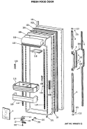 FRESH FOOD DOOR Diagram and Parts List for MSX27DRTAAA  General Electric Refrigerator