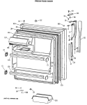 FRESH FOOD DOOR Diagram and Parts List for MTX18GISGRWH  General Electric Refrigerator