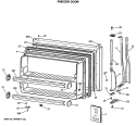 FREEZER DOOR Diagram and Parts List for MTX21GASRRWW  General Electric Refrigerator