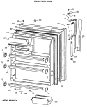 FRESH FOOD DOOR Diagram and Parts List for MTX21GASRRWW  General Electric Refrigerator