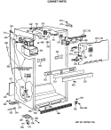 CABINET PARTS Diagram and Parts List for MTX21GASRRWW  General Electric Refrigerator