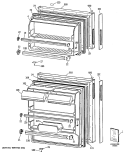 Section Diagram and Parts List for MTX14CYSJRAD  General Electric Refrigerator