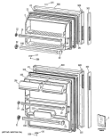 Section Diagram and Parts List for MTX16BYSJRAD  General Electric Refrigerator