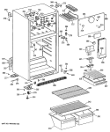 Section Diagram and Parts List for MTX16BYSJRAD  General Electric Refrigerator