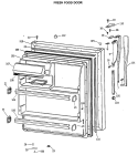 FRESH FOOD DOOR Diagram and Parts List for MTX18BASQRWH  General Electric Refrigerator