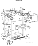 CABINET PARTS Diagram and Parts List for MTX24GISHRWH  General Electric Refrigerator