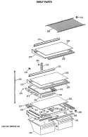 SHELF PARTS Diagram and Parts List for MTX24GISHRWH  General Electric Refrigerator