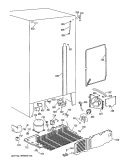 Section Diagram and Parts List for MSG20GWSMWH  General Electric Refrigerator