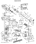 FREEZER SECTION Diagram and Parts List for MSG24GRSMWH  General Electric Refrigerator