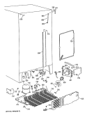 Section Diagram and Parts List for MSG24GRSMWH  General Electric Refrigerator