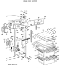 FRESH FOOD SECTION Diagram and Parts List for MSK22GRSMAD  General Electric Refrigerator