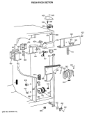 FRESH FOOD SECTION Diagram and Parts List for MSK27DHSMAD  General Electric Refrigerator